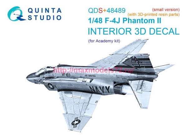 QDS+48489   3D Декаль интерьера для F-4J Phantom II (Academy) (малая версия) (с 3D-печатными деталями) (thumb85148)